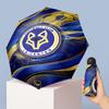 Leicester City Football Pattern Printed Mini 5 Folds 8 Ribs Compact Umbrella Windproof Waterproof Lightweight Portable Folding