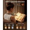 Rechargeable Book Light,3 Colors and Brightness Adjustable Reading Light,Bendable Neck Light,100hrs Long-Lasting,Perfect Reading Lamp Gift for Books