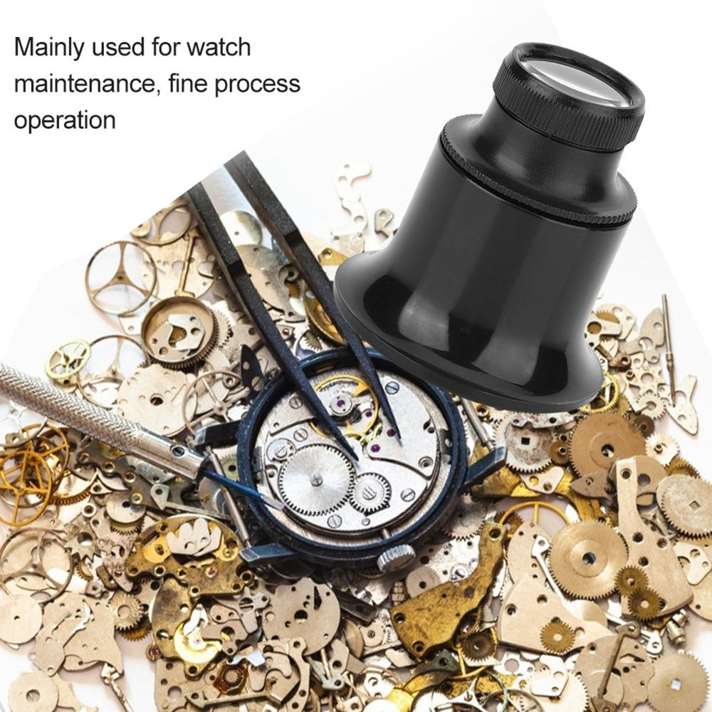 Plastic Shell Eye Magnifier Loupe Black Color Magnifier Lens Portable Jeweler Loupe  Jeweler Work