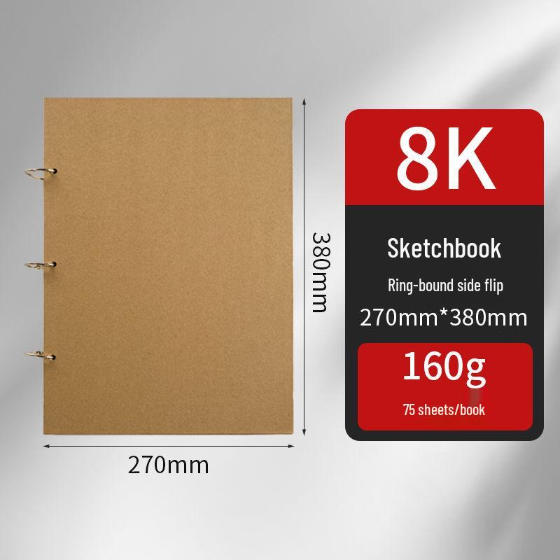 Thickened Sketchbook: 16 Coil-Bound Sheets, 8 Drawing Pages for Kids, Free Shipping