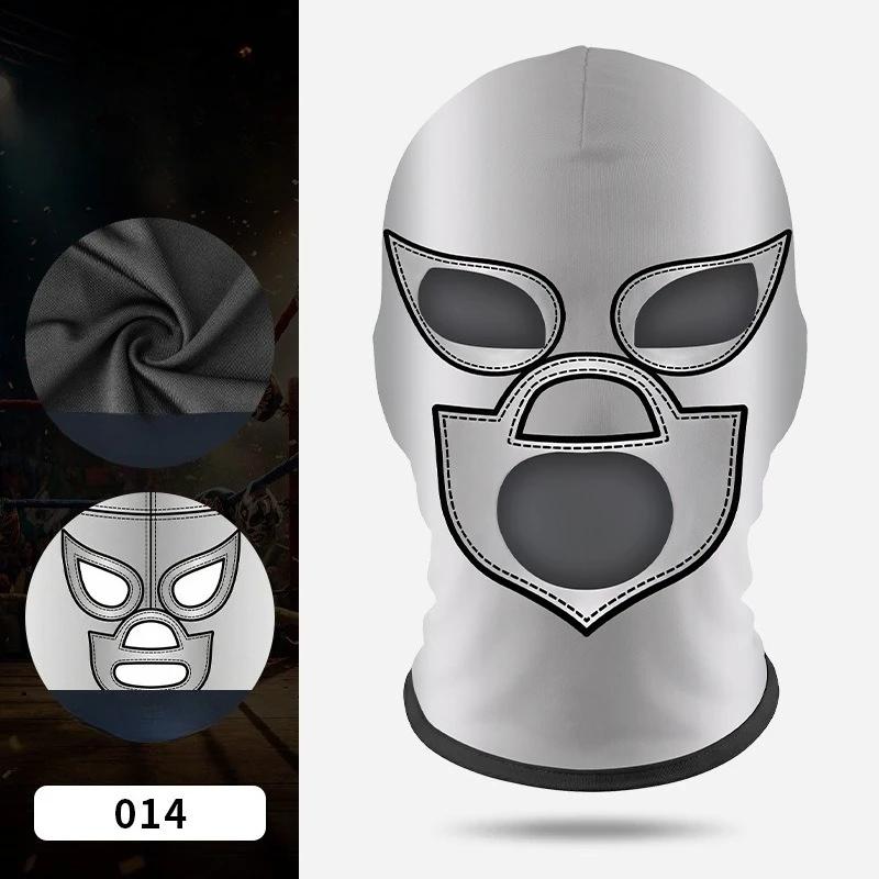 Maschera da Wrestling Maschera da Pugilato Maschera Facciale Elastica in Seta di Latte Tessuto Lycra Maschera per Feste in Costume Maschera Stampata per Feste di Halloween
