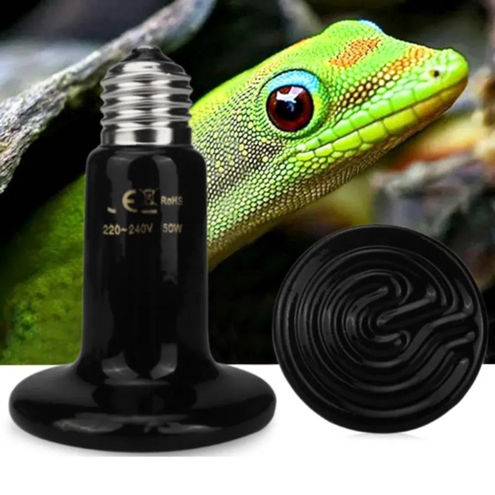 Waterproof Ceramic Emitter Heat Lamp Bulb Infrared Pet Heating Lamp  Reptile Habitat