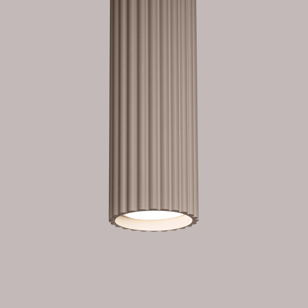 Lampa Wisząca Karbon 1 Gu10 Taupe Alu Sollux Sl.1759
