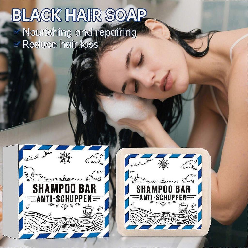 3X Solid Anti Dandruff Shampoo - Solid Shampoo Men & Women - 3-in-1 Shower Soap Men for Hair, Face, Body - Vegan