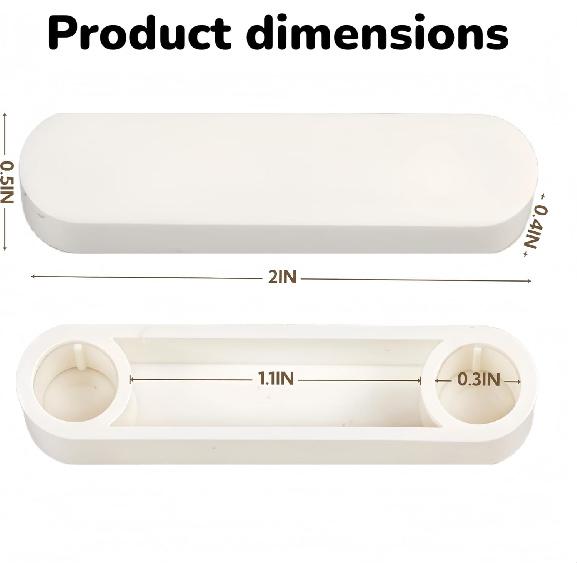 8 Pcs White ABS Plastic Rod Spacer Closet Rod End Caps, Wire Shelf End Caps, Closet System Parts,Durable Wardrobe & Closet Pole Accessories