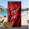 מגבת חוף מודפסת AC Milan, מגבת רכה מתייבשת במהירות, שמיכת חוף מלבנית גדולה ניידת לנסיעות, בריכה