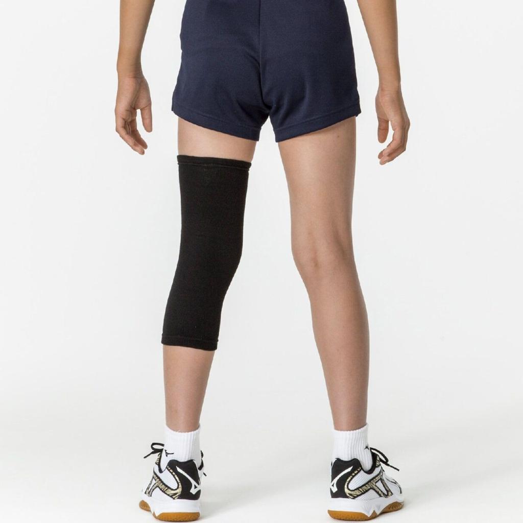Mizuno Volleyball Knee No 1 Free V2MYA402 Support, Long, Pad, Piece, Junior, Black/White, Size,