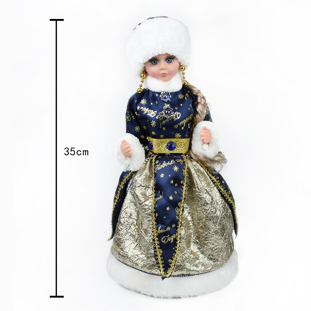 Julenissen Snow Maiden Godteribøtte med musikkoppbevaringspose Plysjdukke Julepynt Gaver Nyttårspynt Dekor