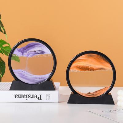 Trojrozměrný písek Malba Ornamenty Obývací pokoj Veranda Domácí dekorace Kancelář Desktop Dekomprimované sklo Přesýpací hodiny