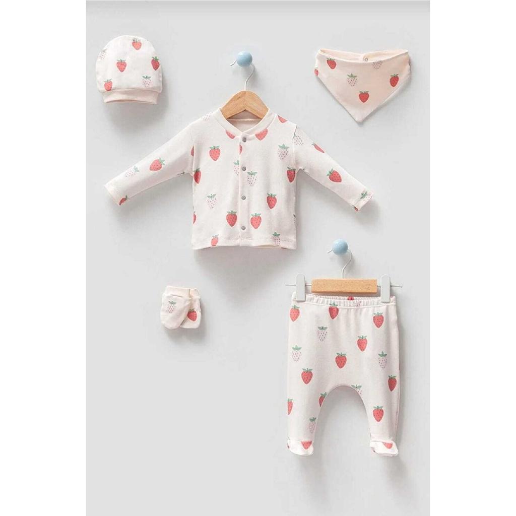 Set de 5 piese Cremă pentru nou-născuți pentru fetiță