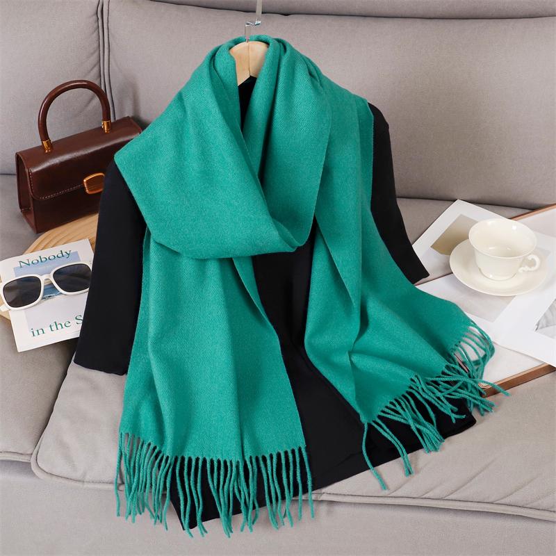 69 Colors Winter Scarf for Women Warm Cashmere Scarves Hijab Solid Lady Long Shawl Wrap Female Pashmina Bandana Poncho Stoles