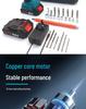 21V High-Power Brushed Lithium-Ion Hand Drill with Impact, Speed, & Three-Function Settings - Electric Drill Tool Set.