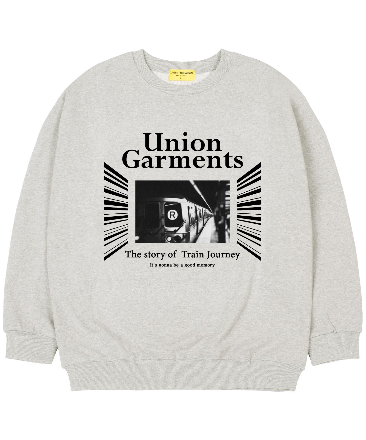 Union Garments [На флисе] Ретро Оверсайз Толстовка Овсяный M