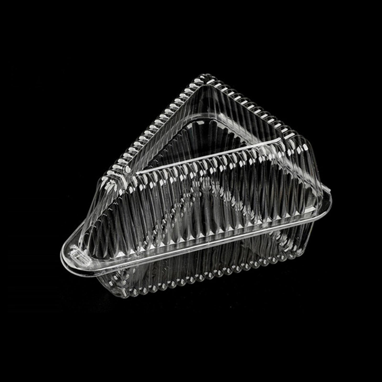 

Контейнеры для ломтиков торта с крышкой Контейнер на шарнирах для пирогов 100шт. 100pcs