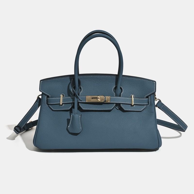 2025 Hot Women's Bag Platinum Fashionable All-matching Commuter Top-layer Cowhide Cross-body Handbag