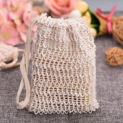 3Pcs Soap Exfoliating Bag Skin-friendly Refresh Skin Bath Accessory Body Scrubber Natural Loofah Pouch for Home
