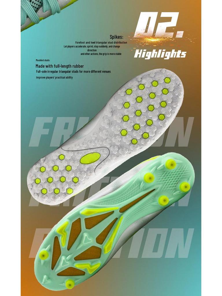 Kids' Cross-Border Football Shoes for Boys & Girls - TF Turf & AG Long Spikes, Ideal for Primary & Middle School Students