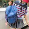 Schooltas Japanse stijl INS retro geblokte rugzak voor dames, herfst en winter, lichtgewicht rugzak voor meisjes van de middelbare en hogere school