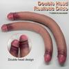 Double Head Realistic Male Masturbator, U-Shaped, Double Head, Liquid Silicone, Non-Electric, Without Battery, for Women