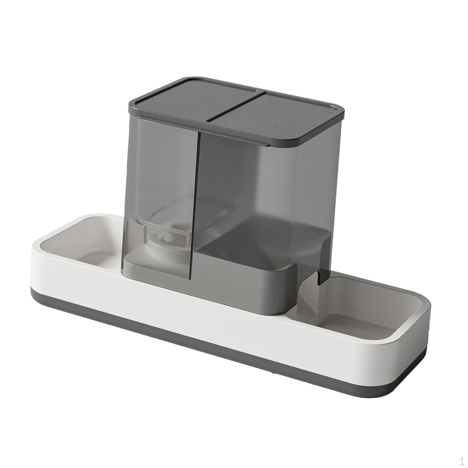 

Automatic Pet Feeder and Water Dispenser Combo for Small Animals сірий колір