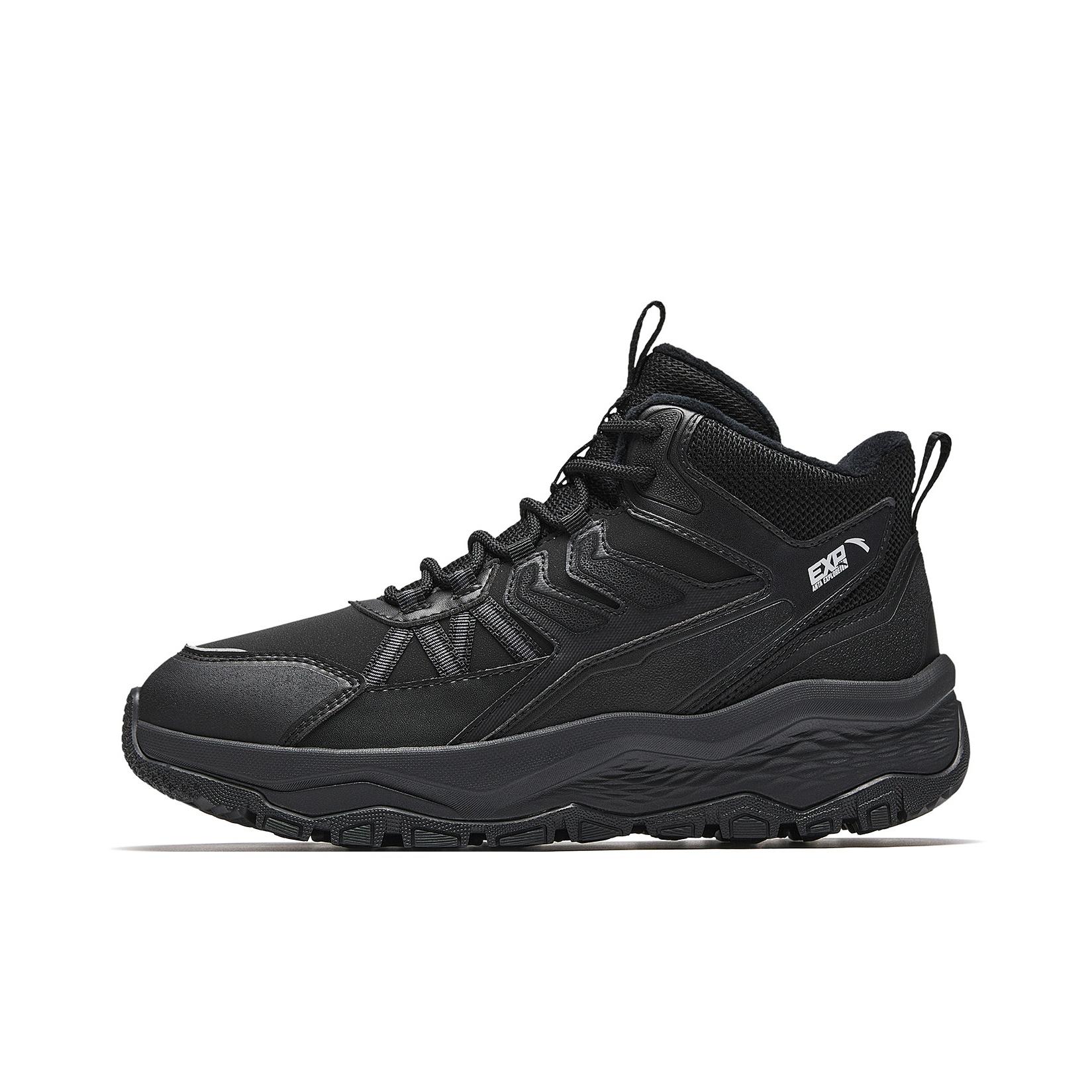 

ANTA Tai Hang Women Fleece Lined Outdoor Trail Running Shoes Pure Black 122518965-3 37.5