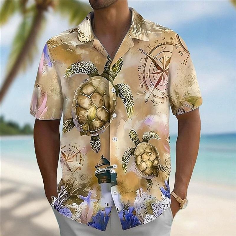 Summer Seaside Vacation Shirt, Men's All-match Shirt