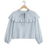 I Saw It First Womens/Ladies Ruffled Long-Sleeved Blouse