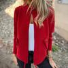 Women Jacket Stand Collar Long Sleeve Woolen Coat with Pockets Solid Color Warm Lightweight Coat Daily Wear
