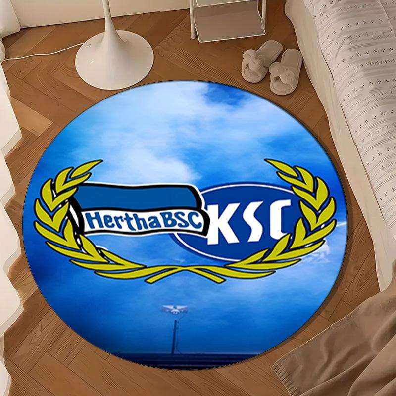 Hertha Bsc Berlin Crest Round mat Home Decor, Chair rug For livingroom,Bedroom, doormat home decor Birthday Gift Christmas Gifts