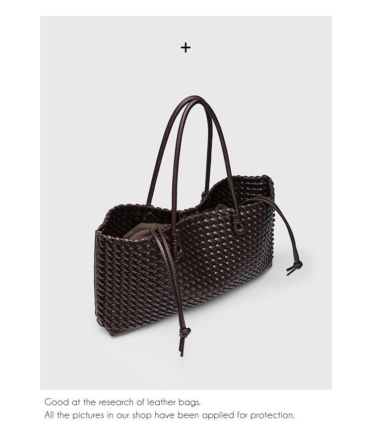 Za 2025 Women's High-End Woven Tote Bag: Fashionable Large-Capacity Handbag & Shoulder Shopping Bag