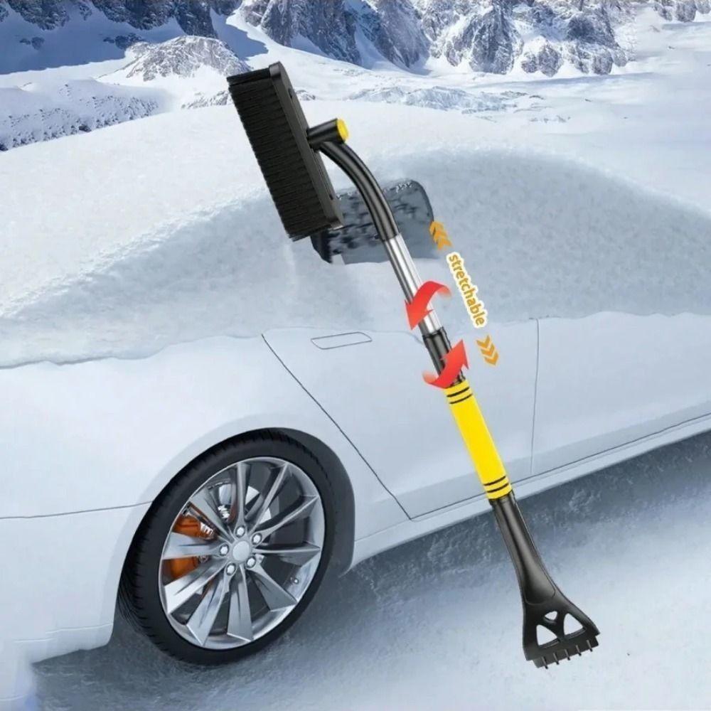 Extendable Pole Car Snow Brush Detachable Snow Scraper Snow Removal Tool  Automotive Use