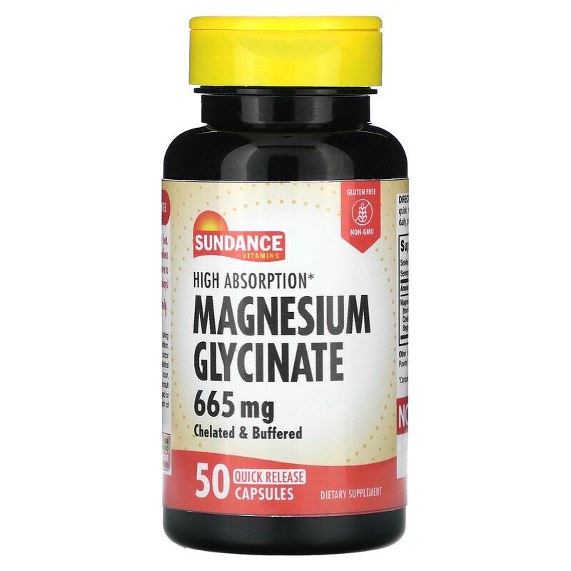 High Absorption Magnesium Glycinate, 665 Mg, 50 Quick Release Capsules
