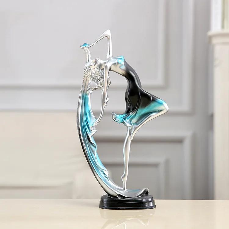 Resin Crafts Wedding Gift Pure Handmade Creative Home European Style Decoration Living Room Girl Craft Gift Decoration 17X9X34CM
