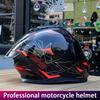 DOT ECE Certified Unisex Motorcycle Helmet Double Mirror Full Face Knight Helmet Racing Style Four Seasons Universal Double Helm