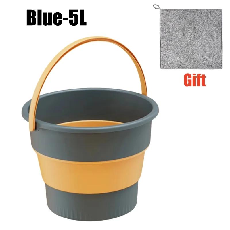 

5/10/17 л Складное Портативное Ведро с Крышкой Инструмент для Мойки Автомобиля Рыбалки Ванной Силиконовое Ведро Товары для Дома для Кемпинга на Открытом Воздухе