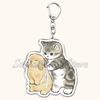 Cute Super Cute Kitten Cartoon Cat Acrylic Keychains Ring Shark for Accessories Bag Pendant Key Chain Jewelry Fans Lovers Gifts
