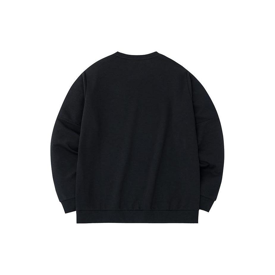 Anta Color Block Casual Pullover Long Sleeve Sweatshirt Men tops Black 152347744-2