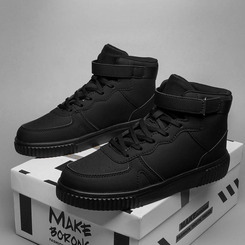 High-top board shoes men's autumn and winter trendy shoes Korean version of teenagers large size fashion couple shoes flat comfortable and versatile