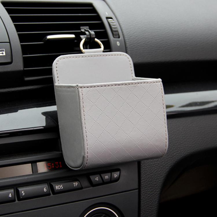 Car Air Vent Hanging Storage Bag and Phone Holder