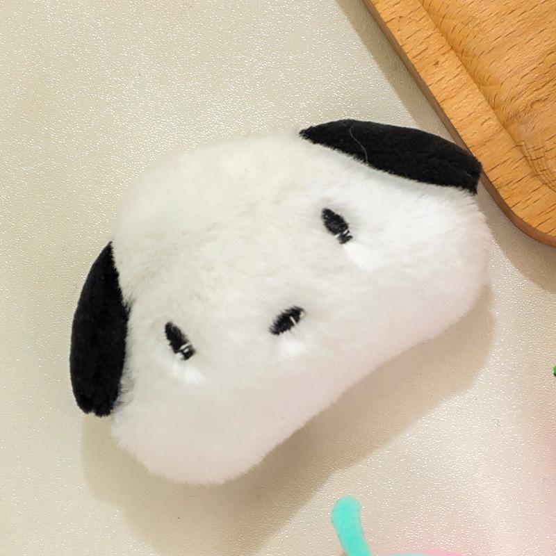 Adorable Plush Bear & Rabbit Brooch Keychain for Kids & Women - Cute Bag or Pin Accessory