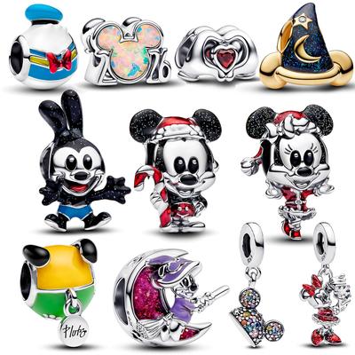 Nieuwe Koperen Mickey Minnie Serie Bedelarmbanden Hanger Sieraden Kerstcadeaus
