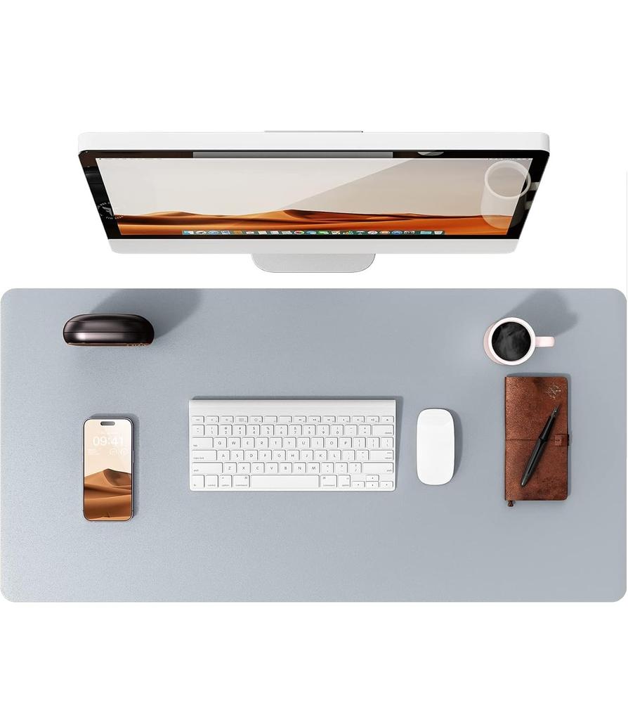Leather Desk Pad Protector, Mouse Pad, Desk Mat, Waterproof Non-Slip PU Desk Blotter, Computer Desk Pad for Women