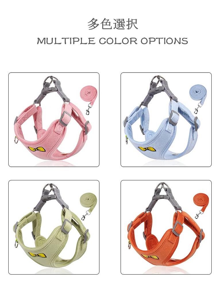 Enkarl Dog and Cat Harness and Leash Soft Breathable Vest for and Remove Traction and Adjustable Lead Set, Mesh, Walking, Stylish, Easy-to-Attach