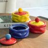 Colorful Irregular Shape Ashtray Ceramic Ash Tray Home Office Table Smoking Accessories for Weed Ashtrays Gift for Boyfriend