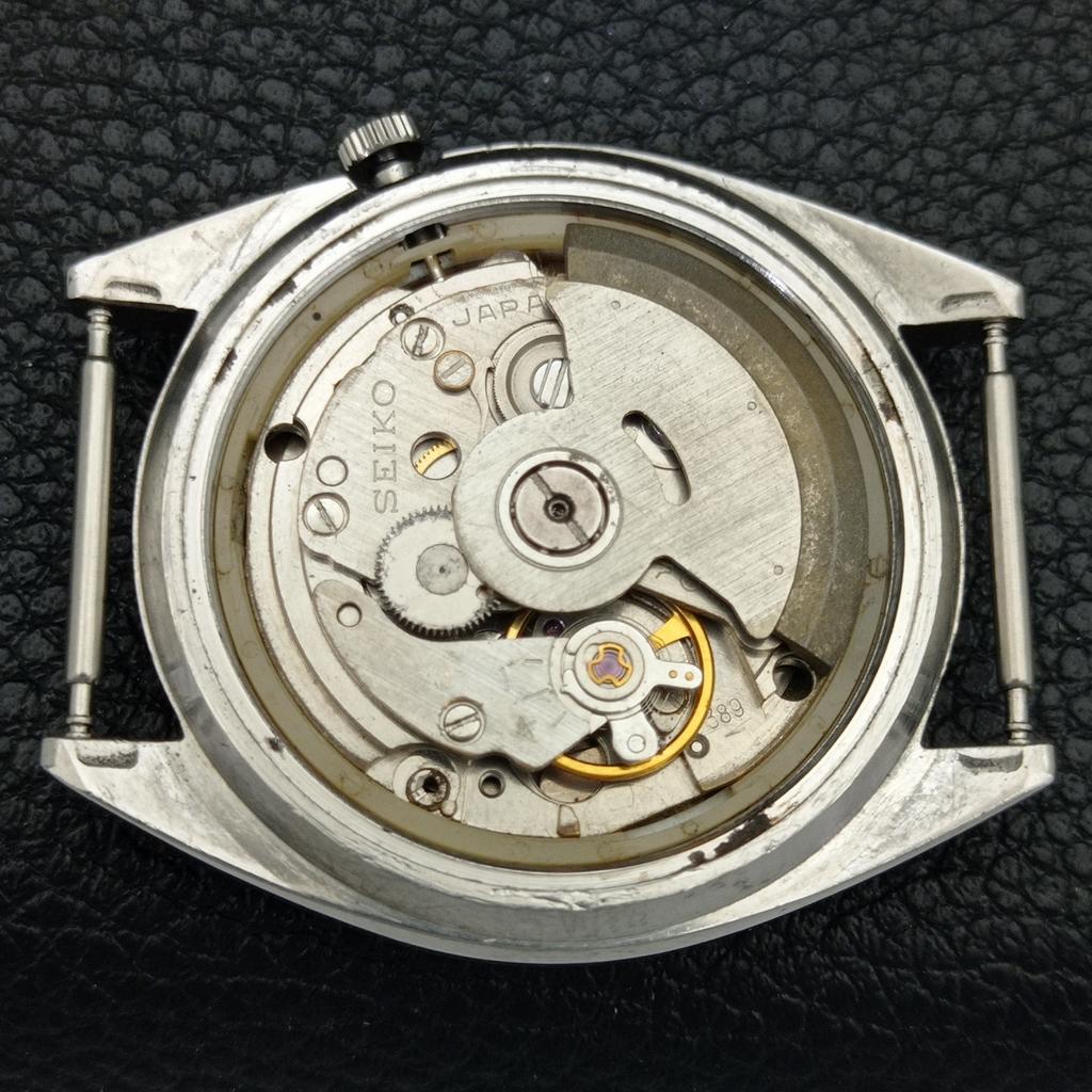 AUTOMATIC VINTAGE SEIKO 5 JAPAN 7019A MENS GOLDEN COLOR DIAL WATCH A702617-1 R209-a702617