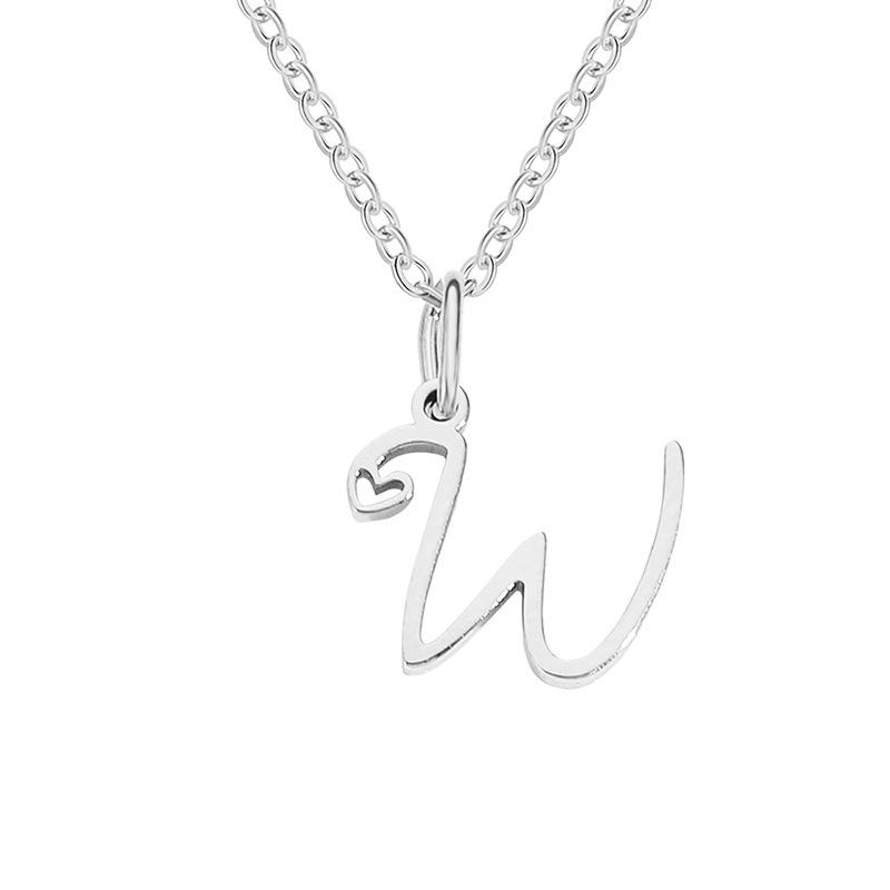 eManco Women's Niche Stainless Steel Letter Clavicle Necklace