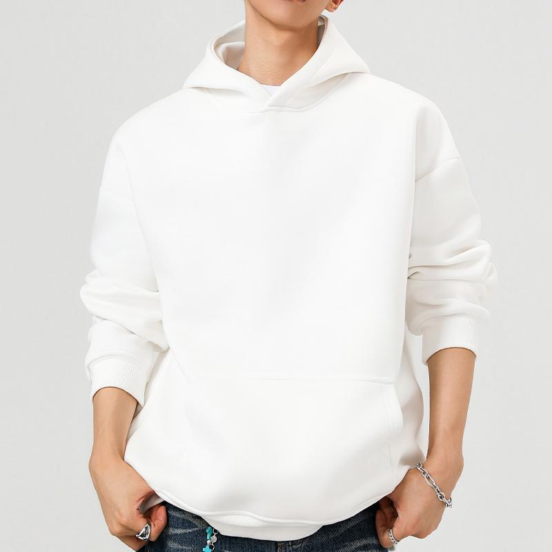 Herbst Winter Herren Einfarbig Hoodies Mode Herren Lässige Sweatshirts Herren Harajuku Warm Übergroß Hip Hop Streetwear Pullover