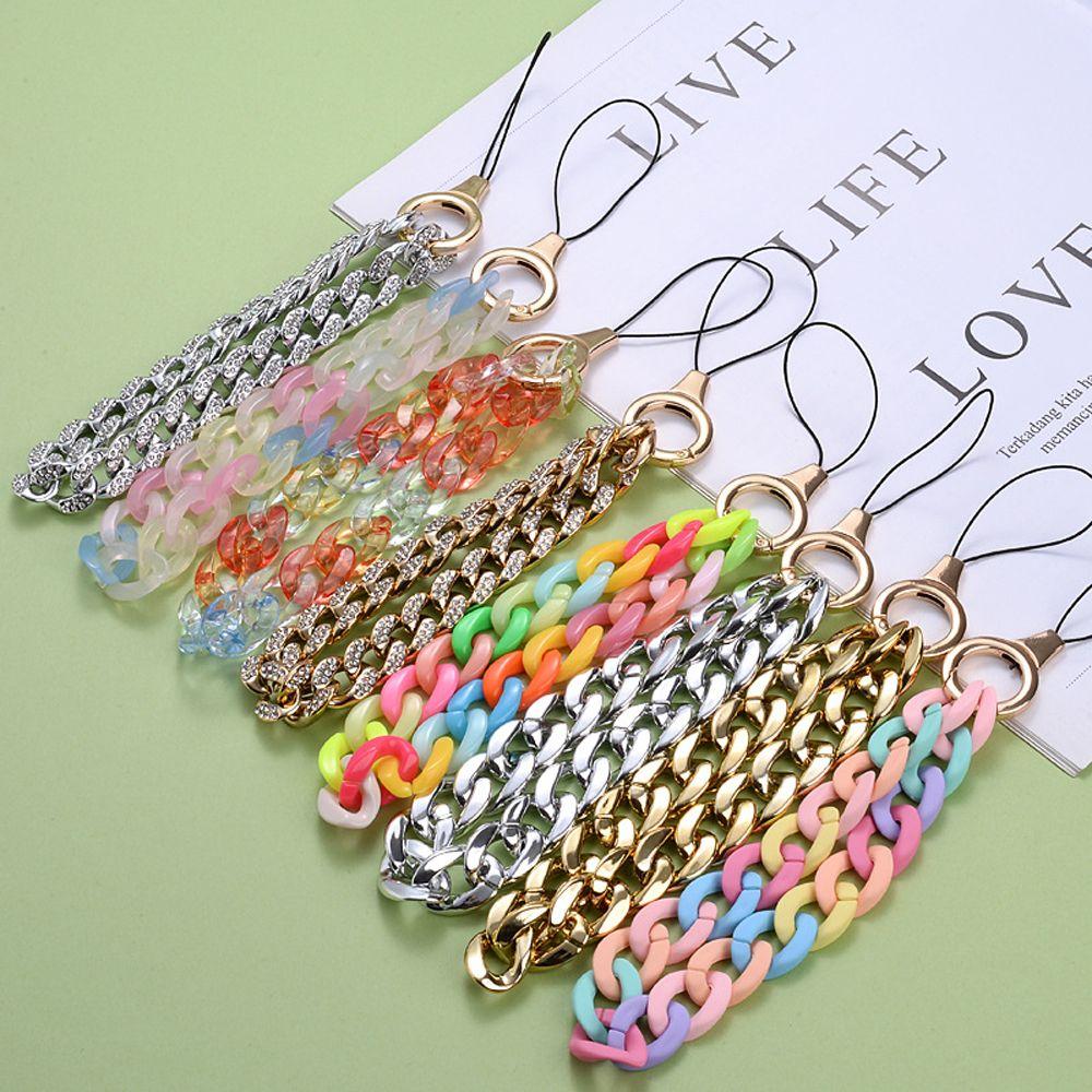 Charms Anti-fall Acrylic Jewelry Accessories Cell Phone Lanyard Phone Strap Mobile Phone Chain
