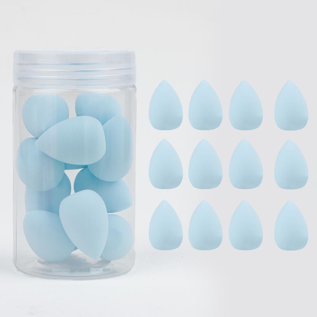 12pcs Mini Beauty Sponge Egg Water Drop Small Makeup Egg Powder Puff Dry Wet Combined Cosmetic Tools With Storage Box