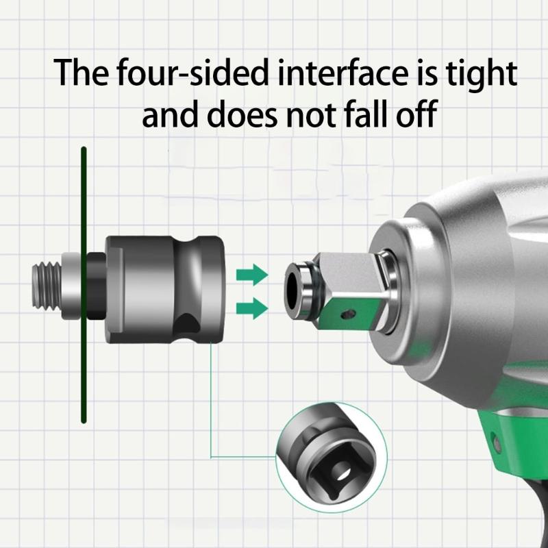 1/2" Drive Electric Drill To Grinder Conversion Set Heavy Duty Steel Construction Quick Install For Various Accessories